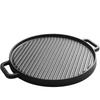 ZISIZ Double-Sided Cast Iron Griddle Pan