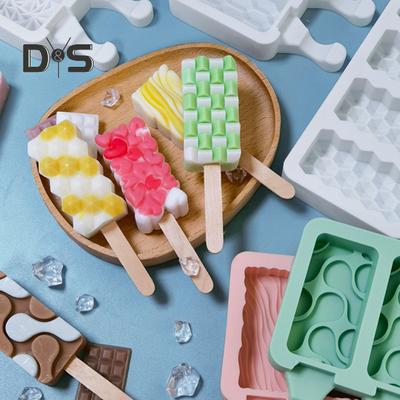 Flexible Eiswürfelform, hitzebeständig, verformungsbeständig, 4 Gitter, DIY-Eis am Stiel, Haushaltsbedarf