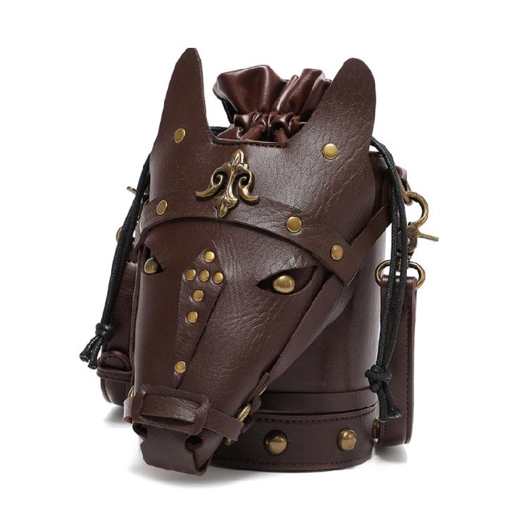 Medieval Crossbody Bag Horse PU Leather Pouches Practical for Various Occasion 1
