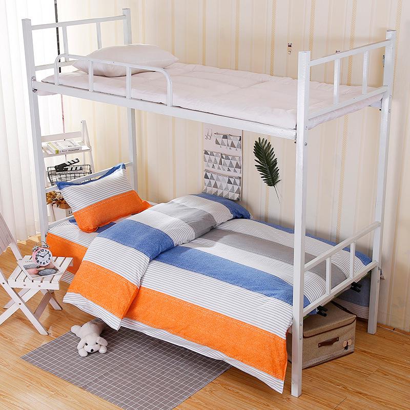 Dormitory Pure Cotton 3-Piece Bedding Set: Single Duvet Cover, Bed Sheet, Pillowcase for Student Bunk Bed