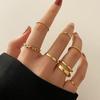 10-Piece Star and Moon, Heart, and Leaf Knuckle Ring Set - Creative Retro Women's Rings