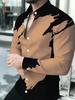 European and American Style Men's Fashion Trend Long-Sleeve Shirt with Digital Print Casual Shirt