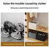 Oxford Cloth Space Saving Shoe Storage Organizer, with Adjustable Partition, Foldable, Suitable for Shoes, Clothes, and Accessories, with Zipper