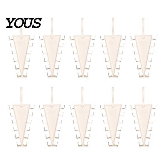 Durable Clothes Hanger Double-Sided Hanger, with 12 Hooks Open Hook Design, V-Shape Vertical Easy Access Organizer, for Shirts Hats Belts Scarves