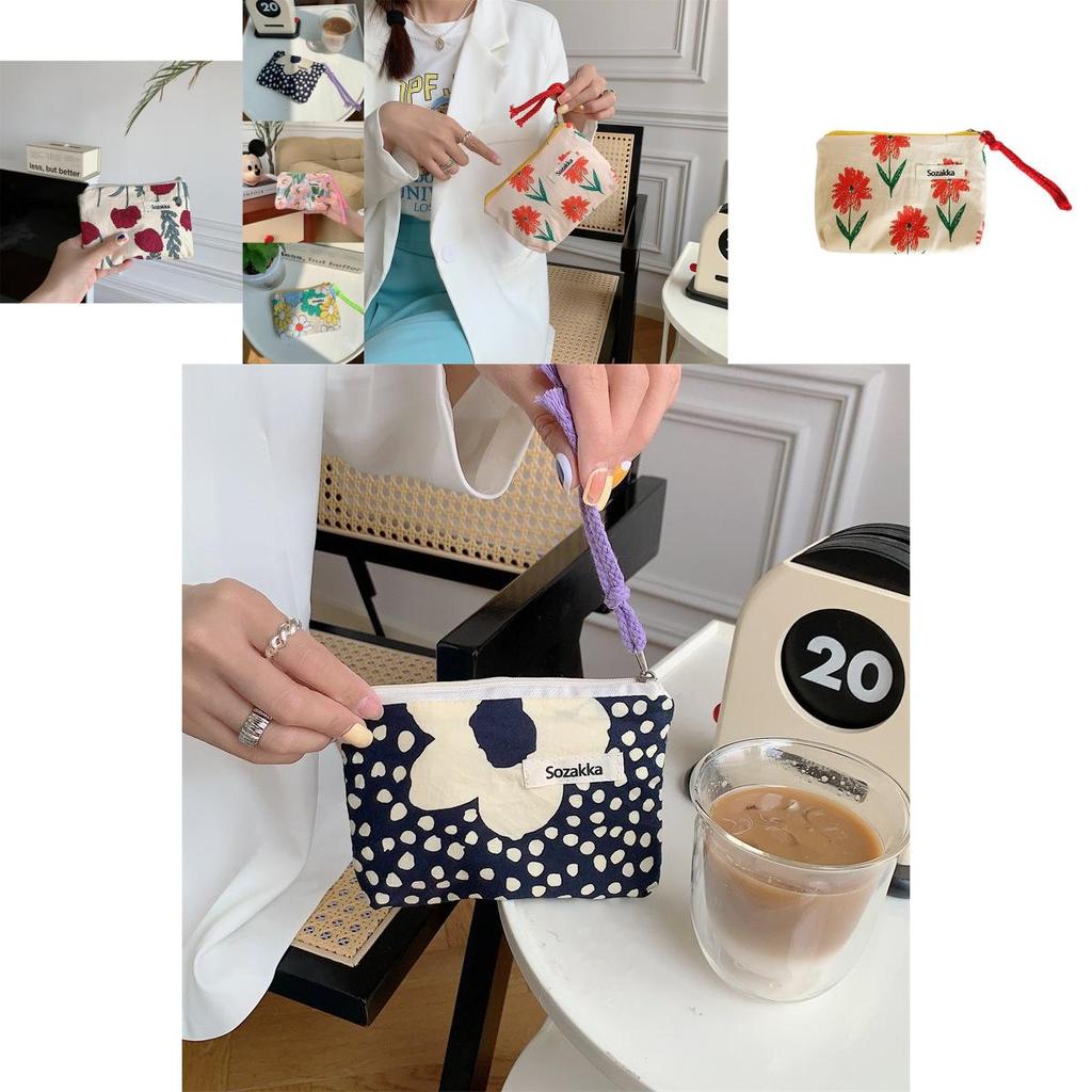 Stylish Japanese Colorful Drawstring Cosmetic Bag For Daily Use And Travel Storage