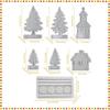 7pcs Christmas Silicone Molds Set Christmas Tree House Soap Mould Making Casting Plaster Epoxy Aromatherapy Resin Craft Ornament