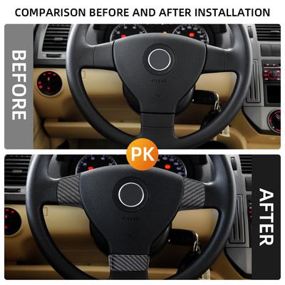 Car Steering Wheel Panel Cover for Volkswagen VW Golf 5 MK5 Passat B6 Jetta Tiguan Touran 2007-2011 Decoration Sticker Trim
