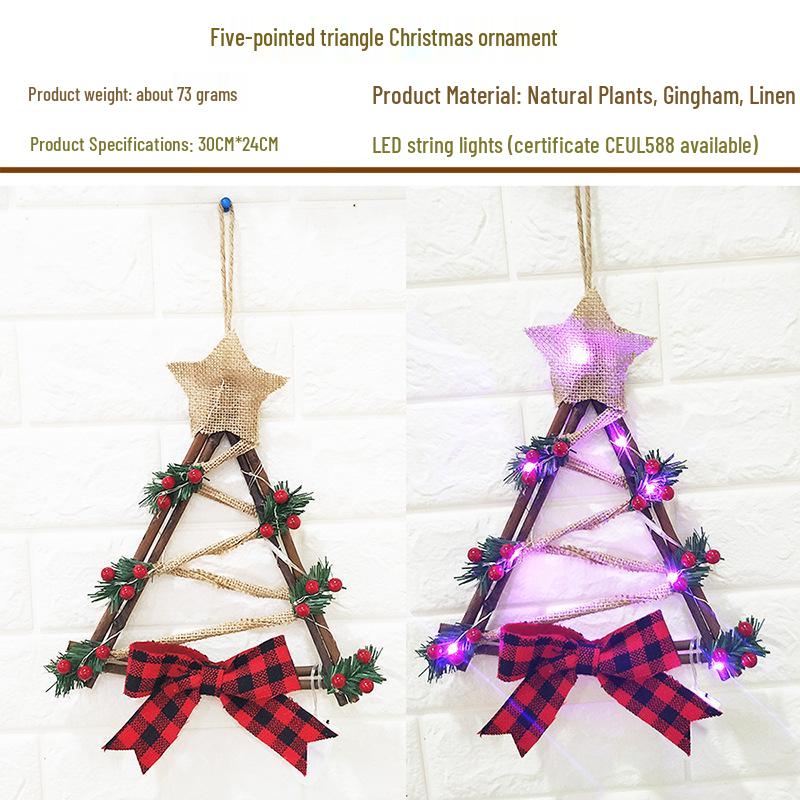 Couronne de Noël à LED: Ornement de Décoration d'Intérieur pour Mur ou Porte