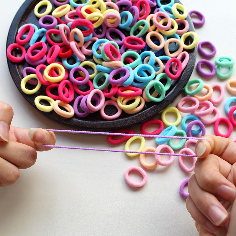 Hair Bands for Girl Kids Colorful Nylon Scrunchie Hair Ties Rubber Band Kids Elastic Hair Leagues Girl Hair Accessories