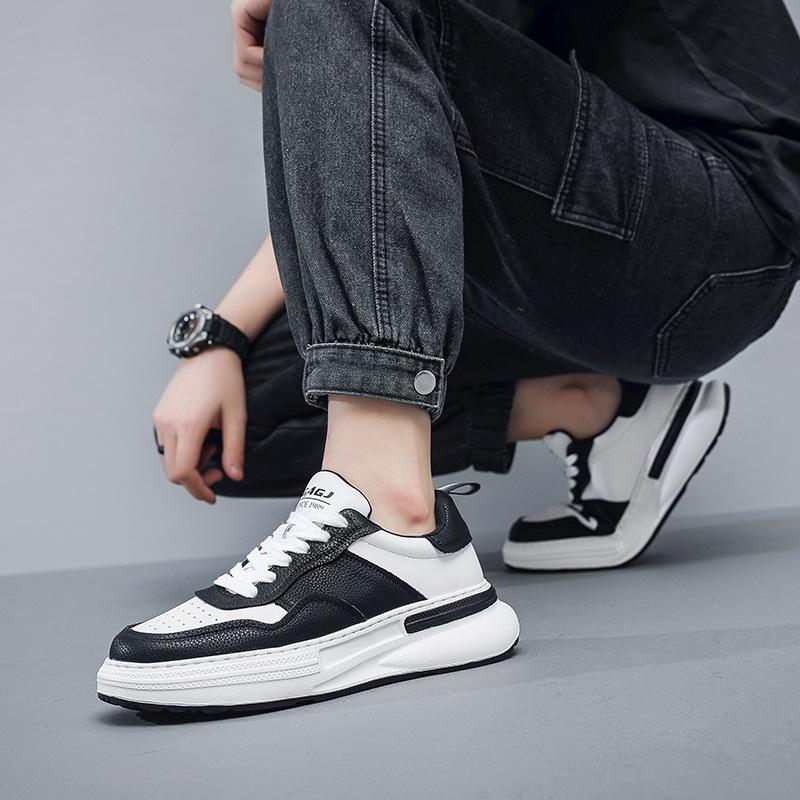 Men's board shoes white shoes panda shoes genuine leather casual violence bear versatile trend Wenzhou shoes