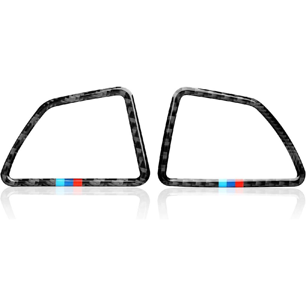 2PCS Car Air Vent Cover Sticker Carbon Fiber Trim Decal Fits for BMW X5 E70 X6 E71 2007 2008 2009 2010 2011 2012 2013 2014 Accessories