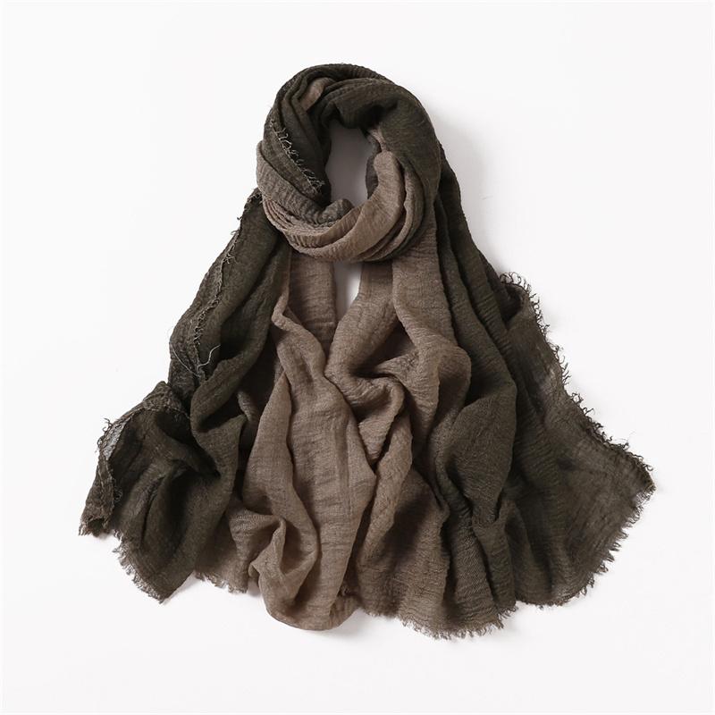 

Градиентные хиджабы шарф однотонный головной платок обертывания большой размер однотонные длинные шали мусульманские женщины хиджаб исламский тюрбан повязки на голову