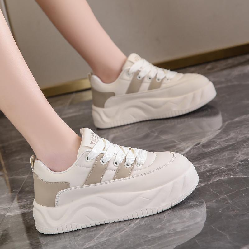 Dámské boty Baleríny PU Šněrovací Ležérní Pohodlné Dámské Vycházkové Módní Venkovní Protiskluzové Jednobarevné Dámské Tenisky
