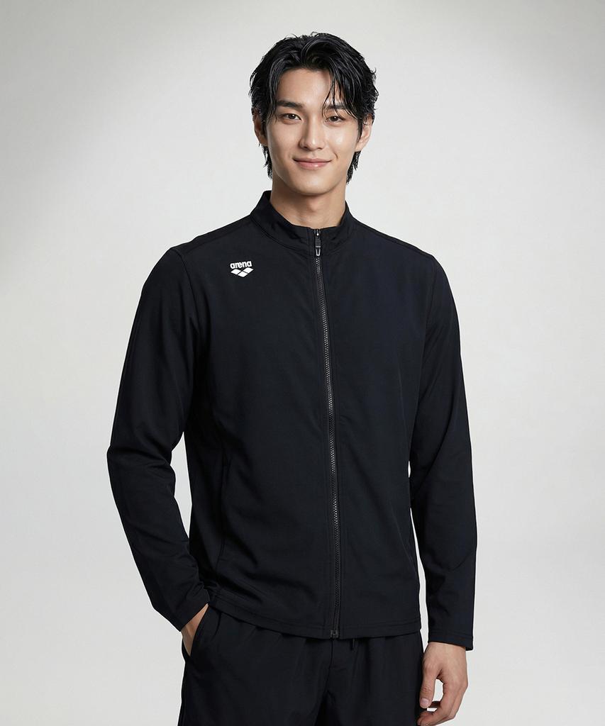 Alena Solar Lab Men'S Zip-Up Rash Guard A6Bm1Rr14Blk