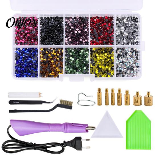 Rhinestone Applicator Kit with 7 Tips Hotfix Tips, Hot Fix Setter Fabric Embellishment Craft Tools Wand Tool, for DIY Clothing Projects Shoes