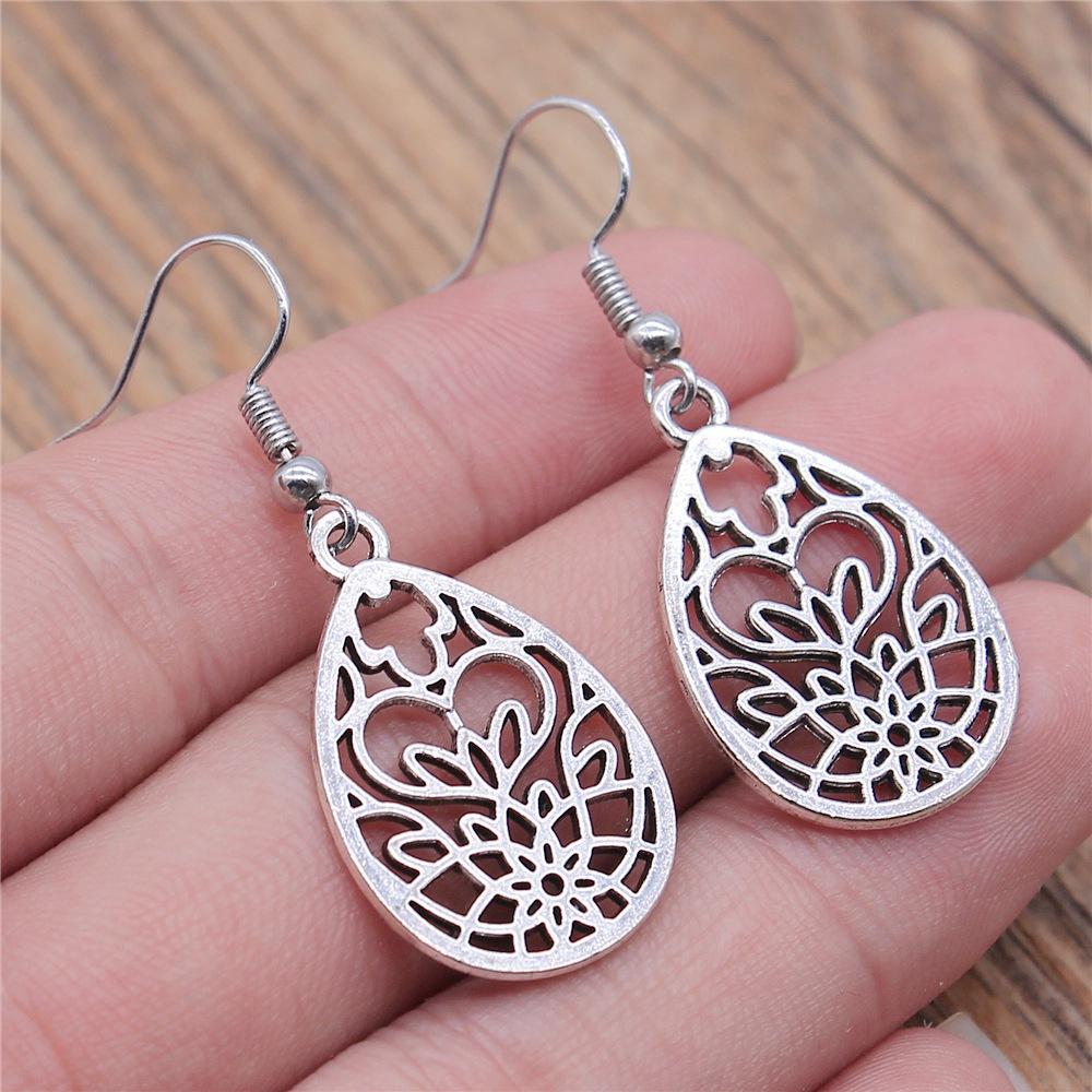 30 Styles Women Fashion Simple Handmade Earrings Geometric Swirl Triangle Teardrop Pendant Dangle Earrings