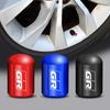 BAXB3 4Pcs Car Wheel Tire Stem Air Valve Caps For Toyota GR Sport Gazoo Racing Yaris Corolla Hilux Supra C-HR 86 Tyre Auto Accessories