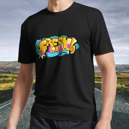 New Shirt Graffiti lettering Fresh 3 Active T-Shirt Funny Size S - 5XL XL