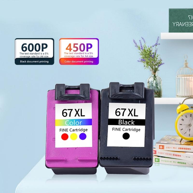 Big Capacity 67 Large Black And Color Printer Ink Cartridge Suits Numerous Printer Types Including 2700 And 6000 Series