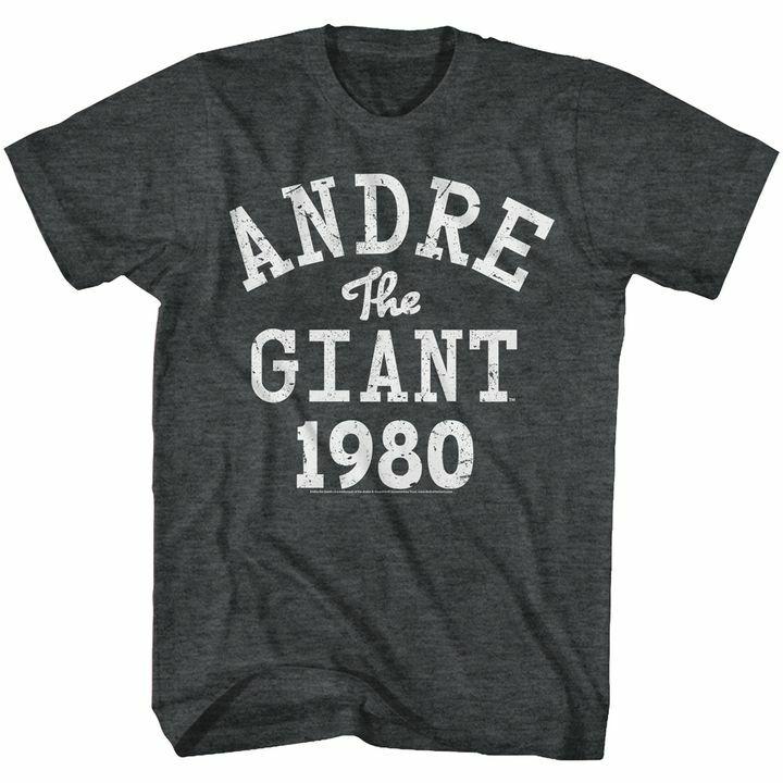 Andre The Giant ATG1980 Black Heather Adult T-Shirt XXL