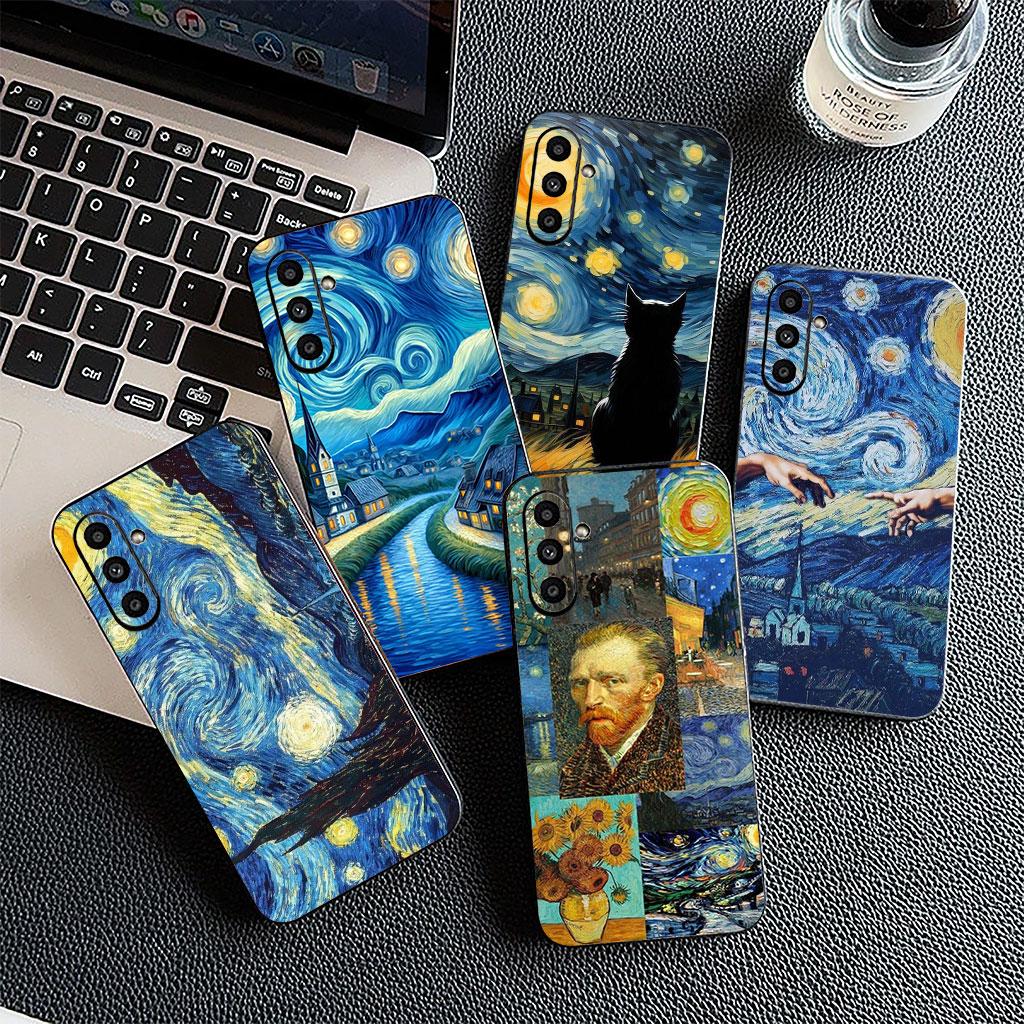 Phone Cover for Xiaomi Poco C75 C65 C71 C85 X7 X6 X5 F7 F8 Ultra F6 Pro Casing Flexible Case Starry Night Van Sunflower Gogh