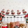 Warm and Cozy Christmas Penguin Wall Sticker with Festive Elements. Self-adhesive and Seamless Sticker.