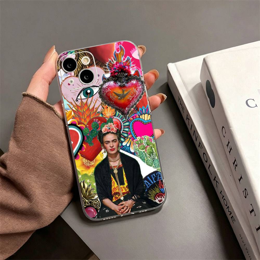 Art F-Fridas K-Kahlo COOL Phone Case For iPhone17,16,15,14,13,12,11 Plus,Pro Max Soft Transparent Cover