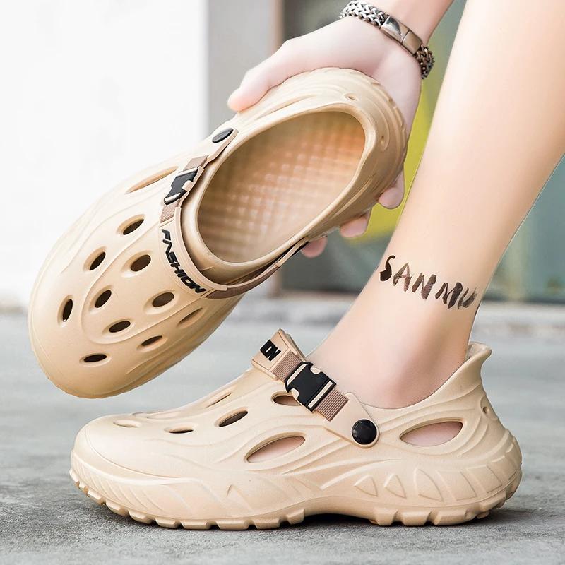 Fashion Men Slippers Fashion Platform Outdoor Summer Clogs Shoe Women Beach Sandals Male Soft EVA Indoor Home Slides Lover Flip Flops