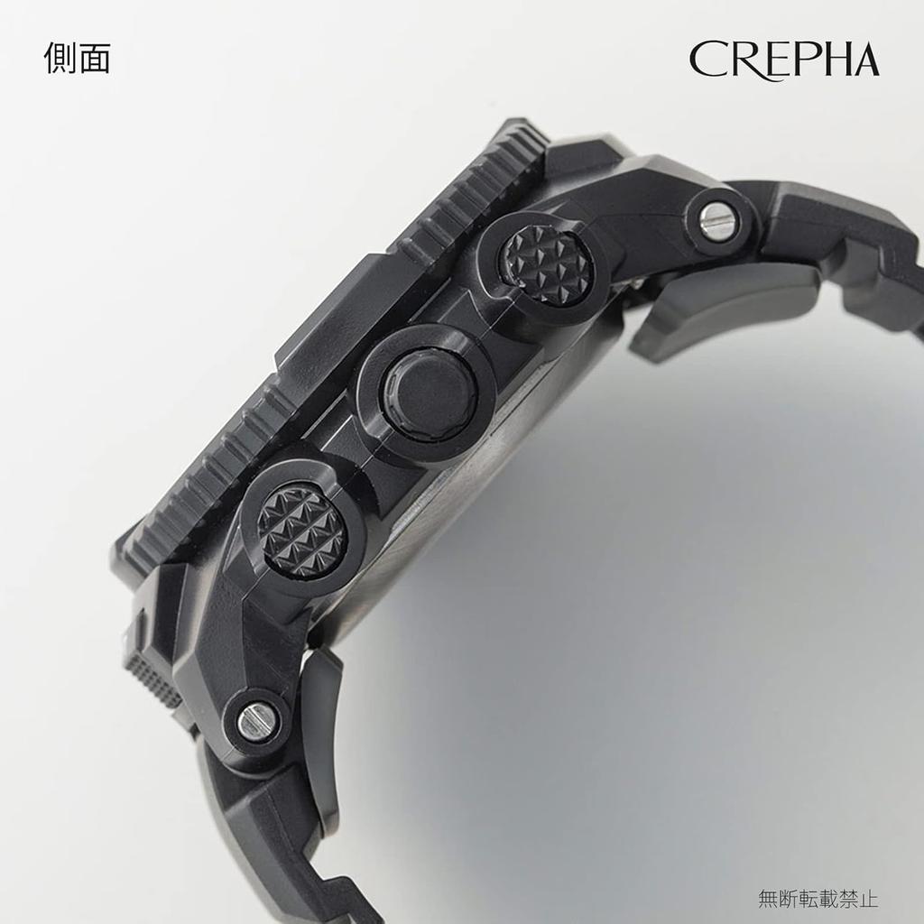 [Clefa] Digiana Men's Waterproof Stopwatch Urethane Belt Black TS-AD096-BK