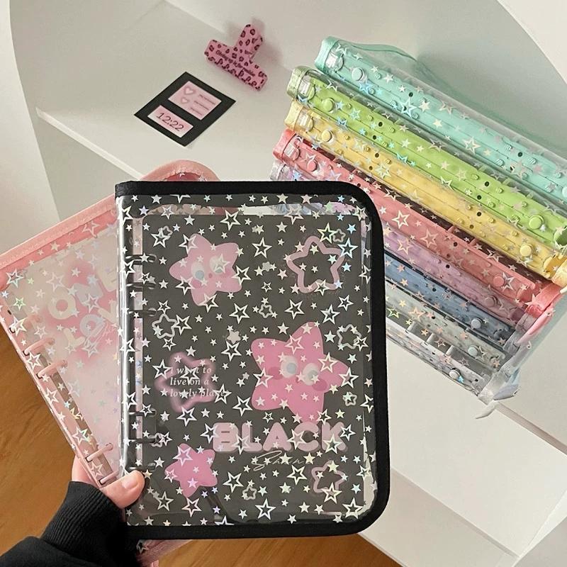 A5 Binder Photocard Albums Kpop Photocard Holder Album for Idol Cards Collect Book Binding Button Lock Photocard Binders