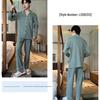 Langsha Men's Pure Cotton Long Sleeve Pajama Loungewear Set