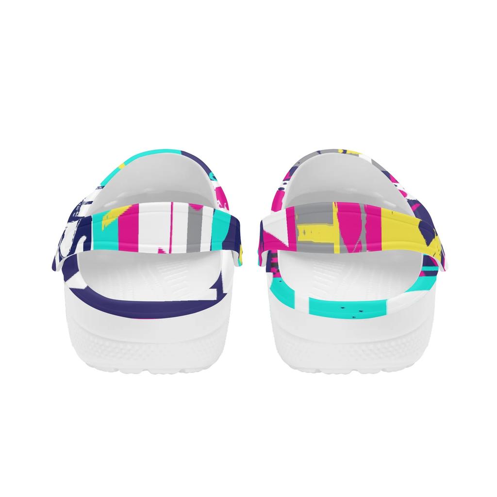Colorful Printed EVA Clogs Women Men Slip On Breathable Garden Shoes Lightweight Beach Pool Bathroom Home Wear Indoor Outdoor Use
