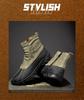 Men's High-Top Martin Boots: Fashionable Zipper, Outdoor, Large Size, Handmade Leather for Autumn & Winter