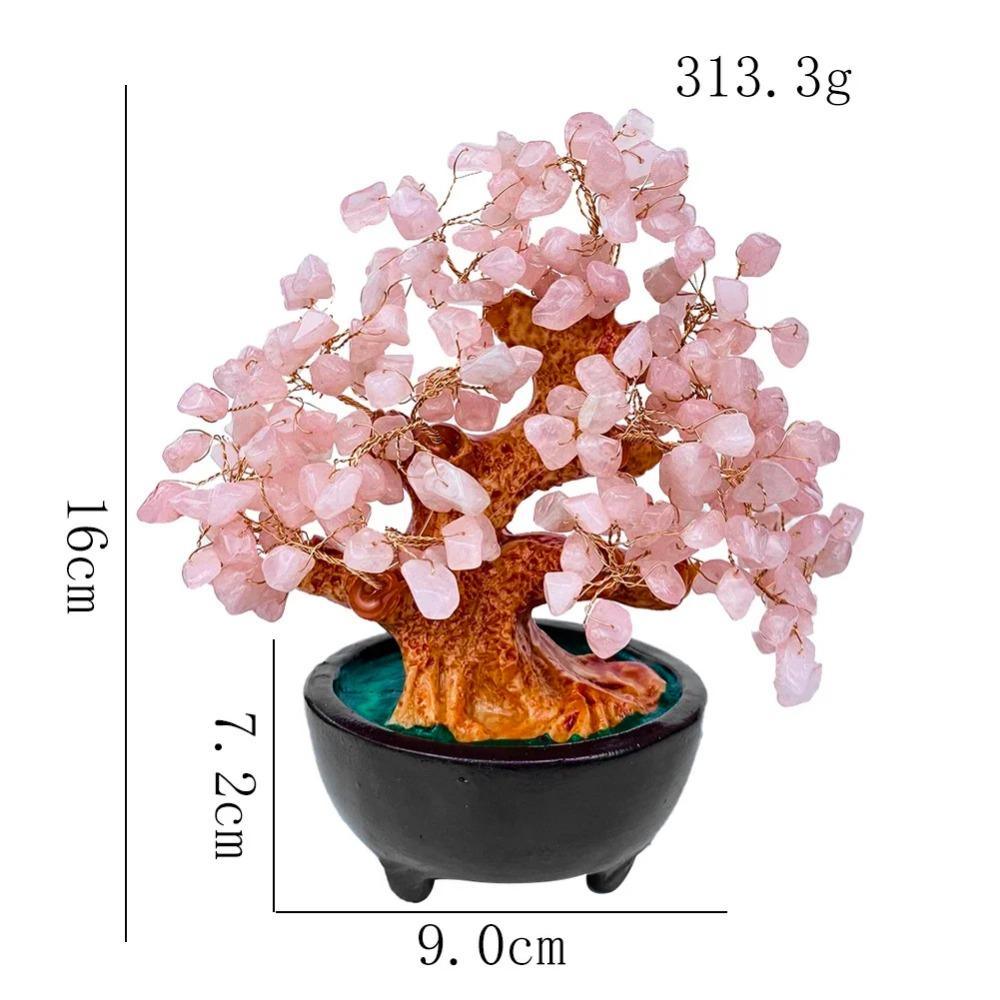 Natural Amethyst Powder Crystal Fortune Tree Office Desktop Ornaments Degaussing Meditation Healing Feng Shui Wedding Home Decor