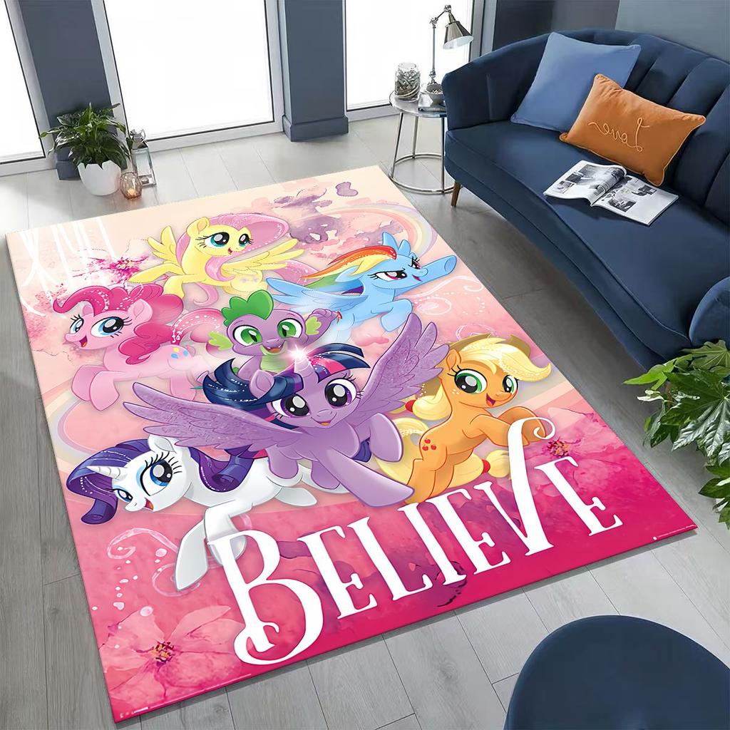 27 Style My Little Pony Unicorn Cartoon Rug for Bedroom Living Room Sofa Home Doormat Decor, Large Kids Non-slip Floor Mat Gift