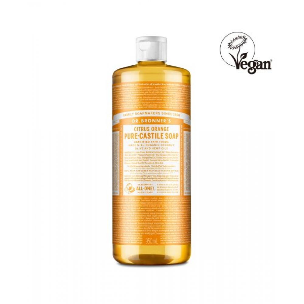Dr.bronner S [face   Body cleanSer] citruS Orange Pure caStile Soap 950 Ml Citrus 950 ml