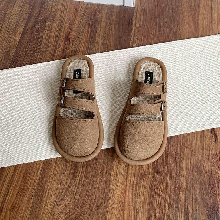 Half Set Summer Half Slipper Women's Outdoor Wear Linen Lazy Soft Sole Spring Summer Outdoor Wear