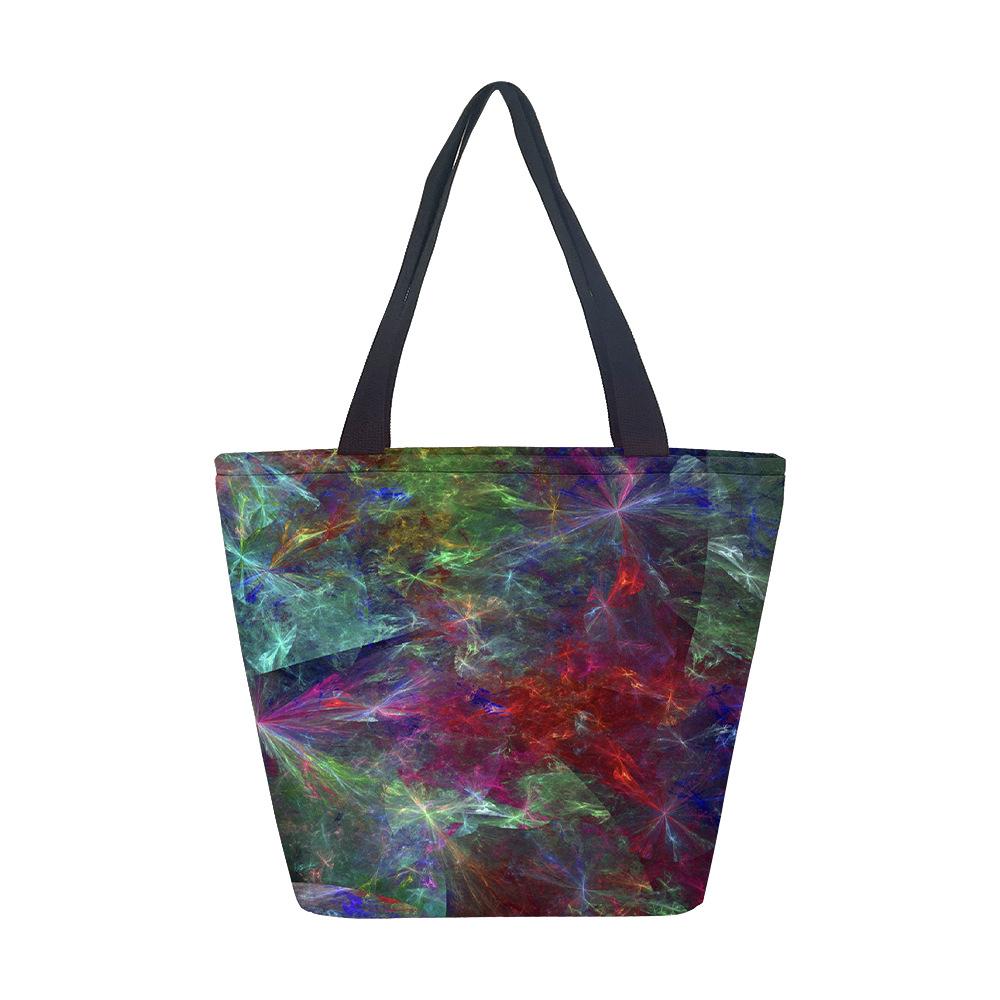 Borsa da donna senza tema Borsa a spalla da ragazza Borsa in tela stampata Tendenza moda Borsa tote di grande capacità