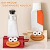 Cartoon-Zahnpastaspender mit Saugnapf zur Wandmontage, Rollquetscher für Zahnpasta, Gesichtsreiniger, Abfallfrei, Lustiger Badezimmer-Organizer für Kinder, Erwachsene