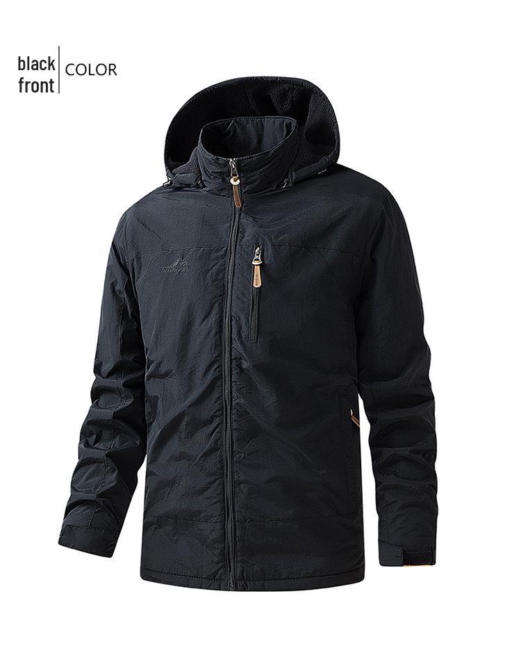 

Men s Outdoor Fleece-Lined Windproof Waterproof Jacket XL