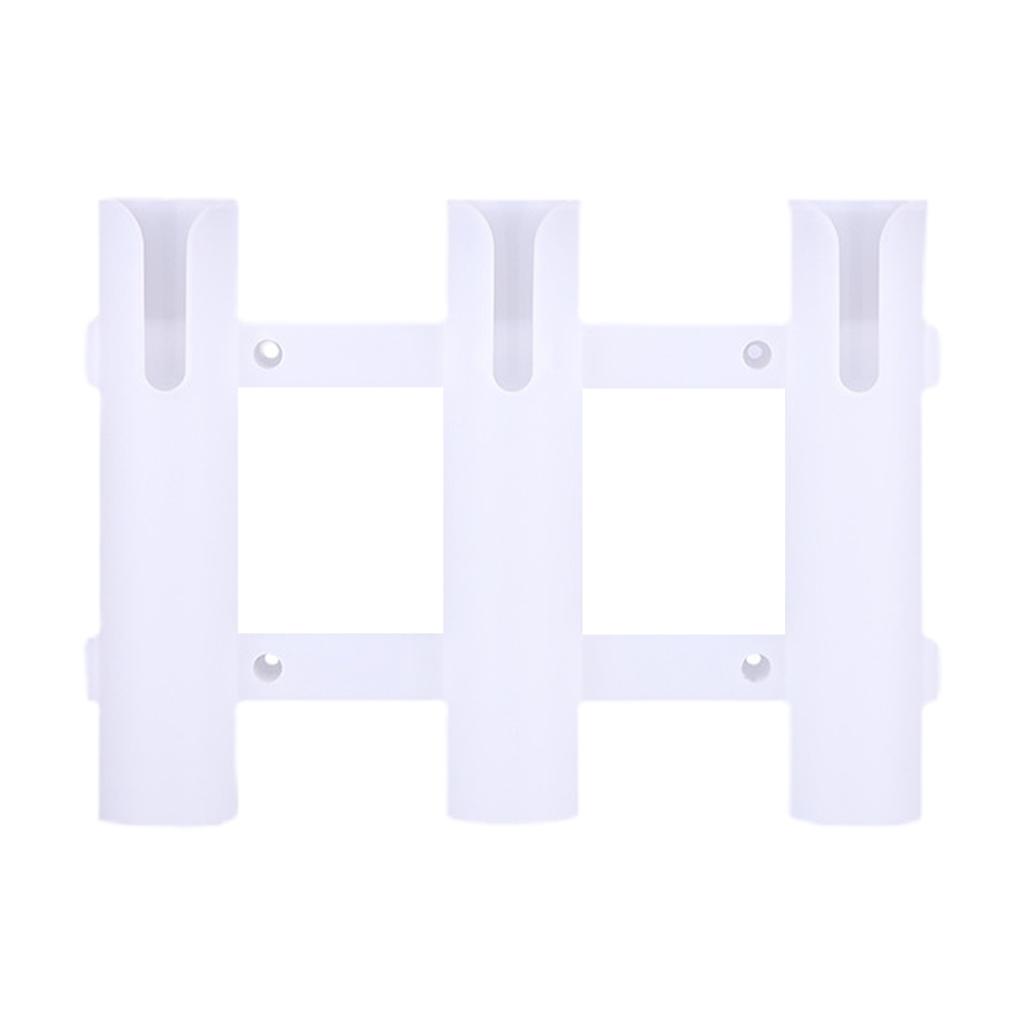 Wall Mounted Fishing Rod Holder Bracket 3 Rods Tube Plastic Boat Fishing Rod Racks