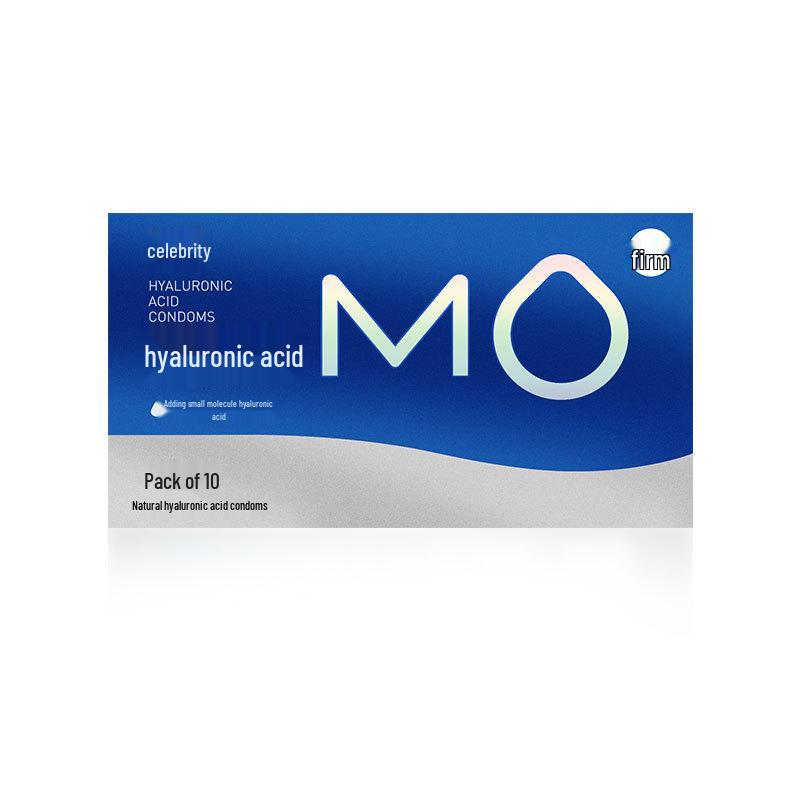 Ultra Thin Ribbed & Lubricated Condoms with Hyaluronic Acid - 10 Pack Adult Sex Toy