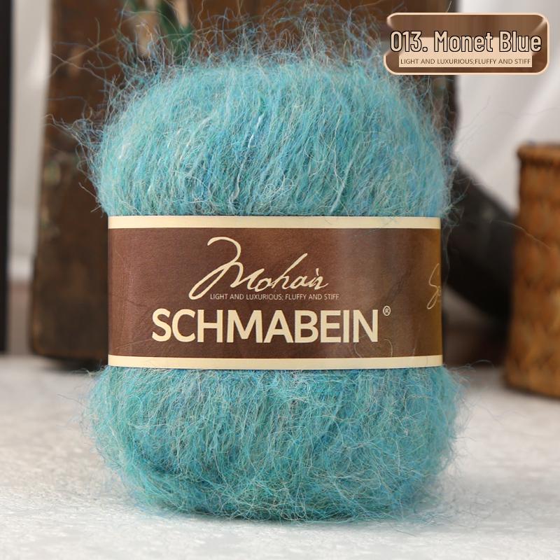 Garnset aus langhaarigem Alpaka-Mohair zum Handstricken von Puppen, Schals und Mützen