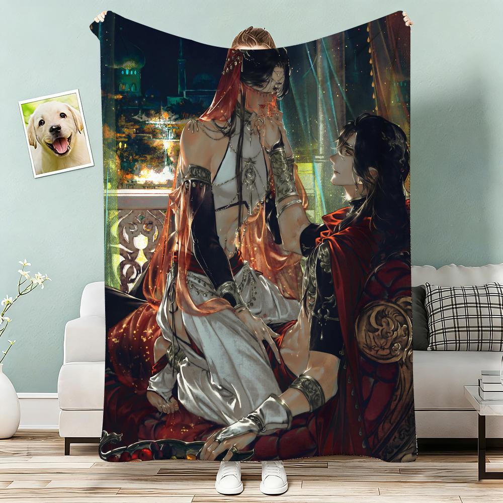 Anime Heaven Official's Blessing Throw Lightweight 240g Flannel Blanket Soft Skin-friendly for Summer Cooling