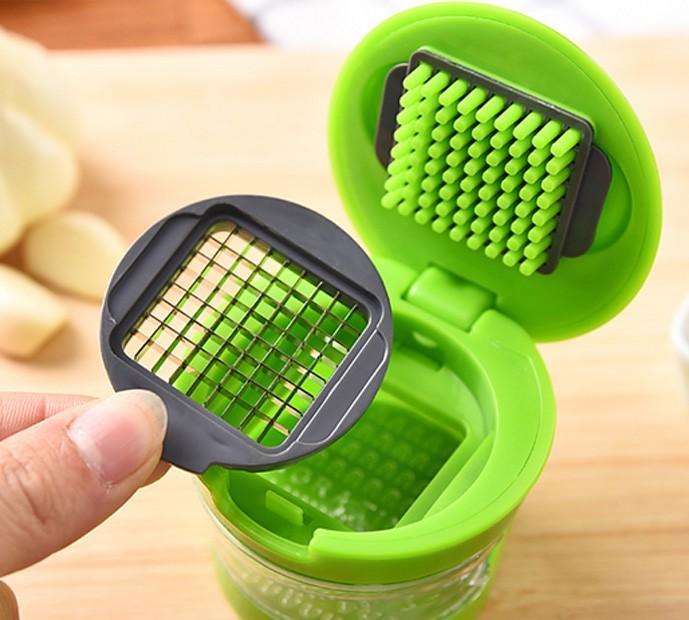 Practical Home Kitchen Tool Kit Garlic Press Chopper Slicer Hand Presser Garlic Grinder ADM