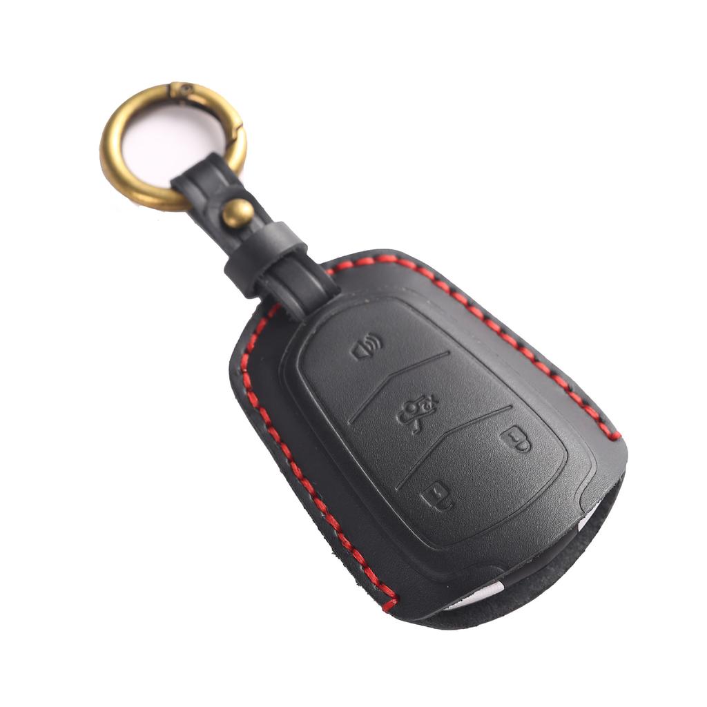 Car key cover is suitable for Cadillac key case CT4 genuine leather xt4 Crazy Horse leather car key cover purely handmade