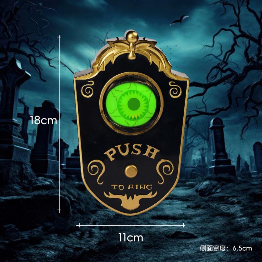 Halloween Decoration One-eyed Doorbell Glowing Eyeball Horror Sound Secret Room Prank Props Halloween Party Home Decorations