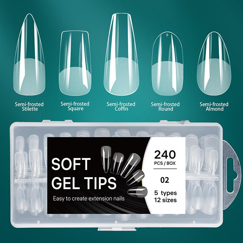 

Креативне нарощування безшовної нігтьової пластини 5 в 1 240 PCS