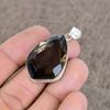 Smoky Topaz Gemstone Handmade 925 Sterling Silver Jewelry Pendant 1.81" KKG-38