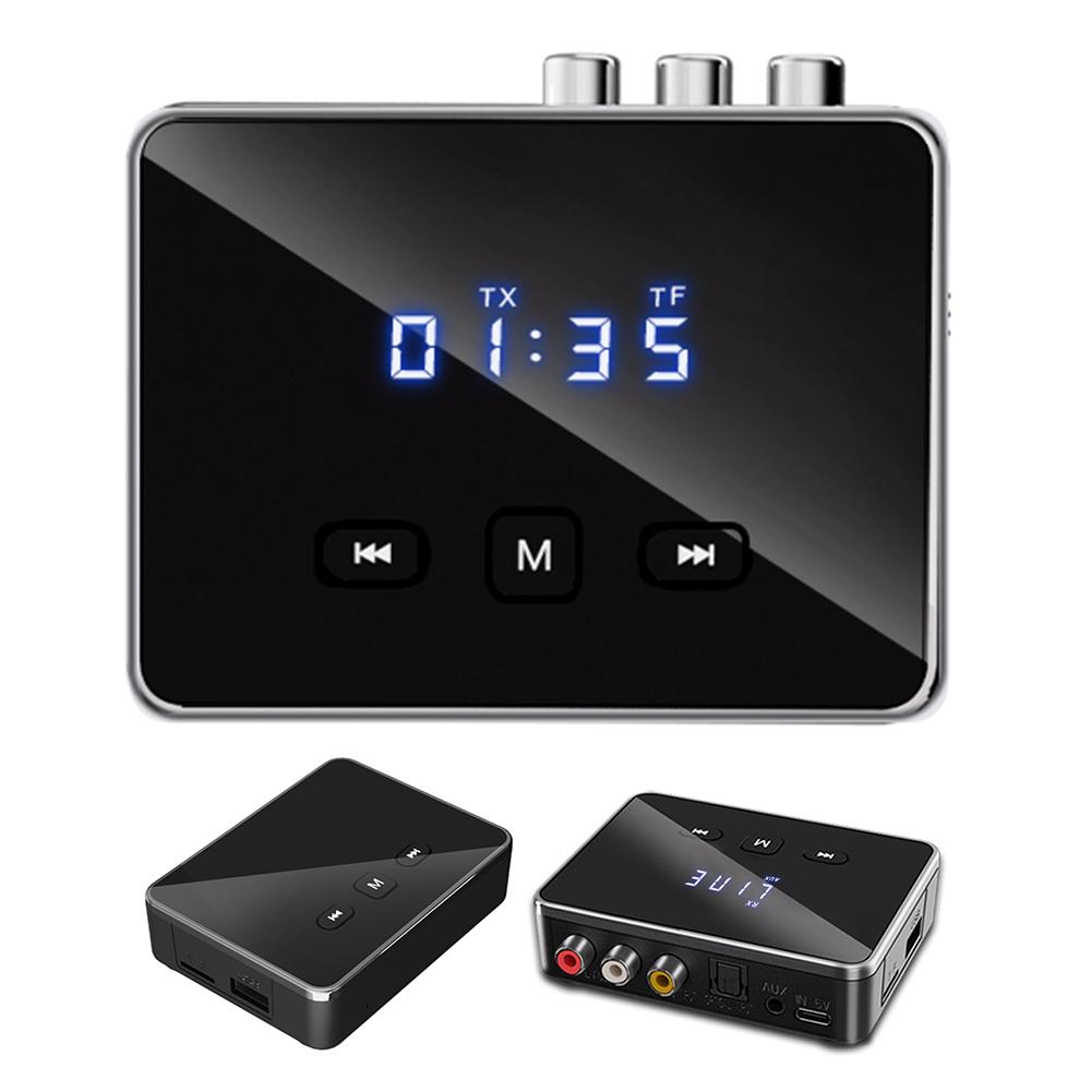 BT 5.4 Receiver Transmitter with RCA 3.5mm AUX & Display BT Audio Adapter BT Adapter for TV/Car/PC/Home Stereo/Speakers